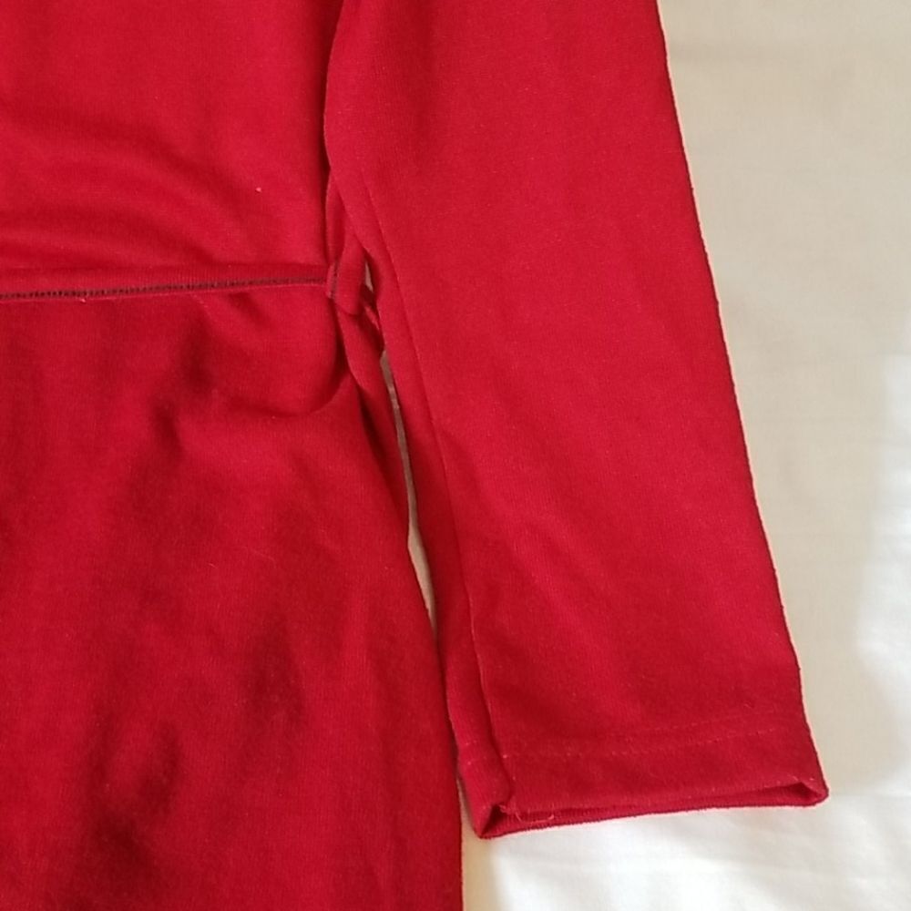 Deep‎ Red Double Pocket Bathrobe - Picture 7 of 7